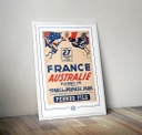 Affiche Match Rugby - France Australie 1952