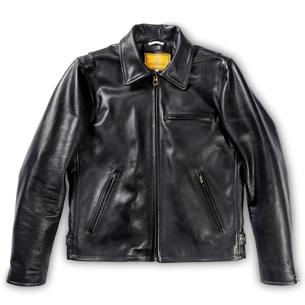 Veste en Cuir Noir "Varenne"