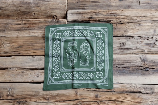 [154-SH1006] Foulard en Coton" Hand of perc