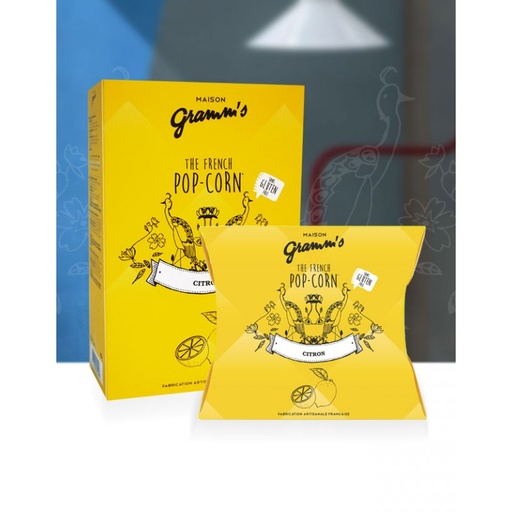 [100-MG1003] MAÏS ECLATE ENROBE AU CARAMEL BEURRE SALE AU CITRON