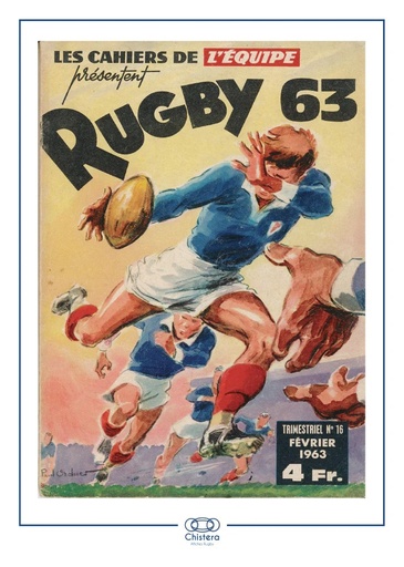 Affiche vintage rugby - Couverture l'Equipe 1963