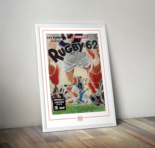 Affiche vintage rugby - L'Equipe 1962