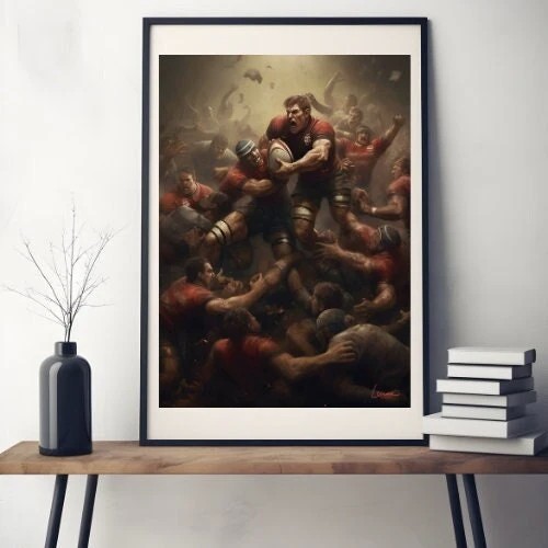 Affiche Retro Rugby - La Mêlée